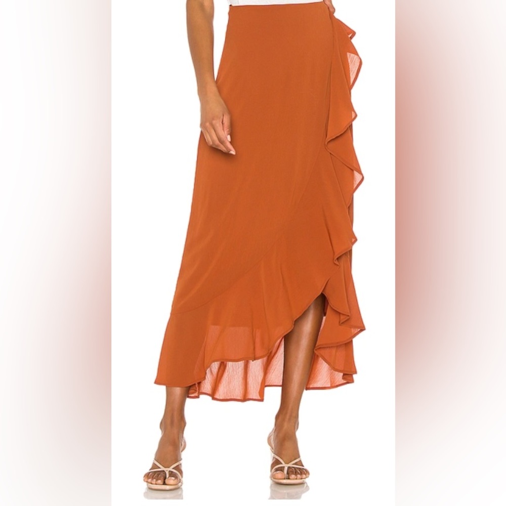 House of Harlow 1960 x Revolve Clementine Skirt in Rust
